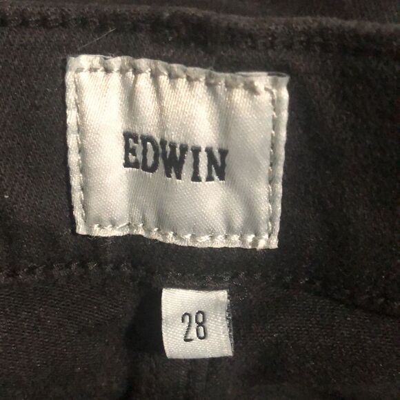 Edwin Women’s Size 28 Pixie 9” Mid Rise Skinny Denim Jeans in Black - Picture 7 of 10